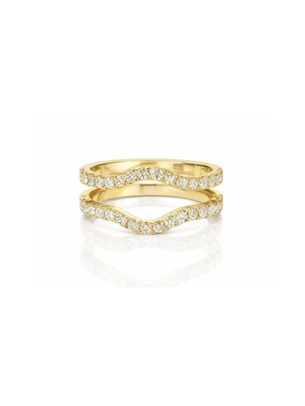 14K Yellow Gold Diamond Jacket Ring 0.73CT Lab Grown